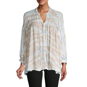 Young Fabulous & Broke Printed Tie-Front Top